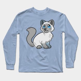 Cute Fluffy Himalayan Cat Long Sleeve T-Shirt